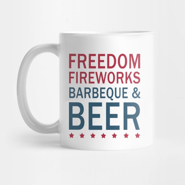 Freedom, fireworks, barbeque and beer by valentinahramov